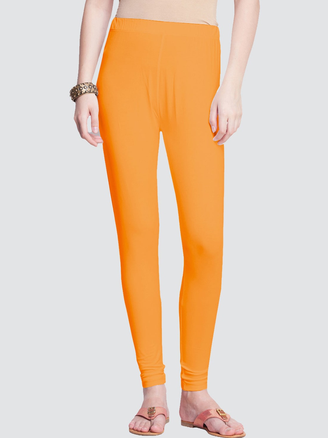 

Dollar Missy Women Orange Solid Slim Fit Ankle Length Leggings