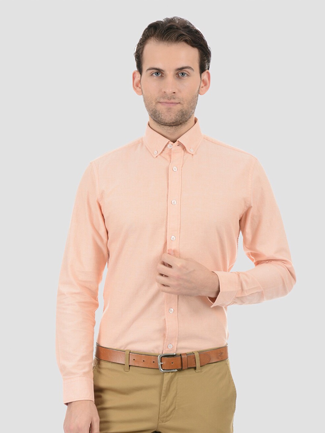 

LONDON FOG Men Orange Formal Shirt