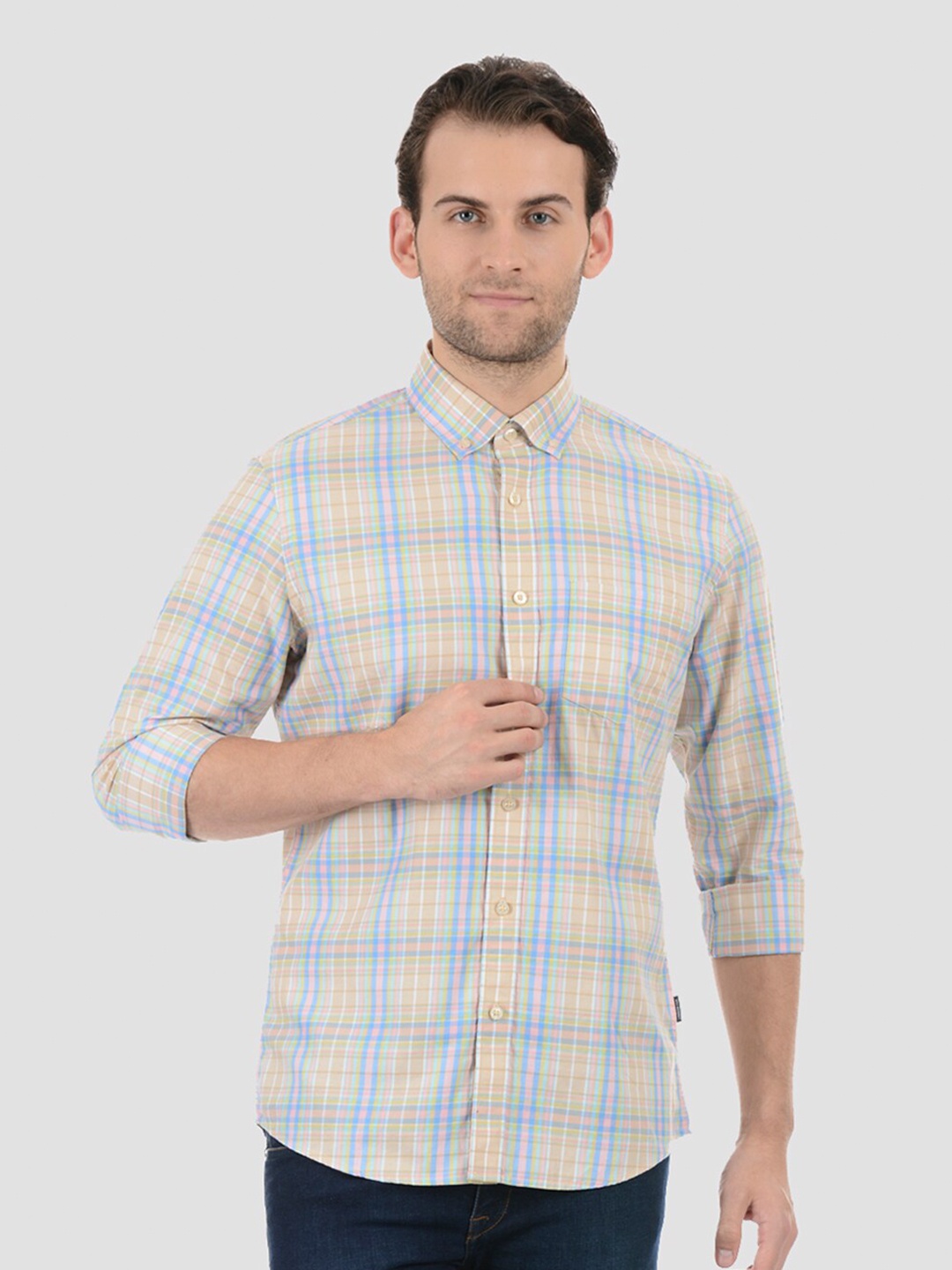

LONDON FOG Men Multicoloured Tartan Checks Checked Casual Shirt, Multi