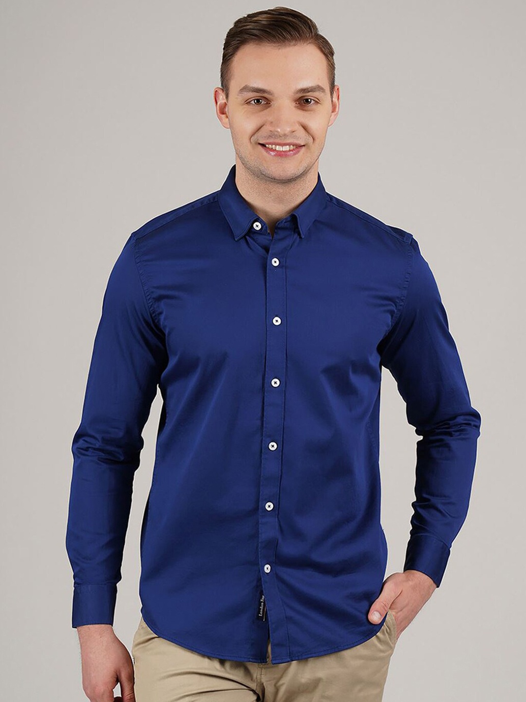 

LONDON FOG Men Blue Formal Shirt