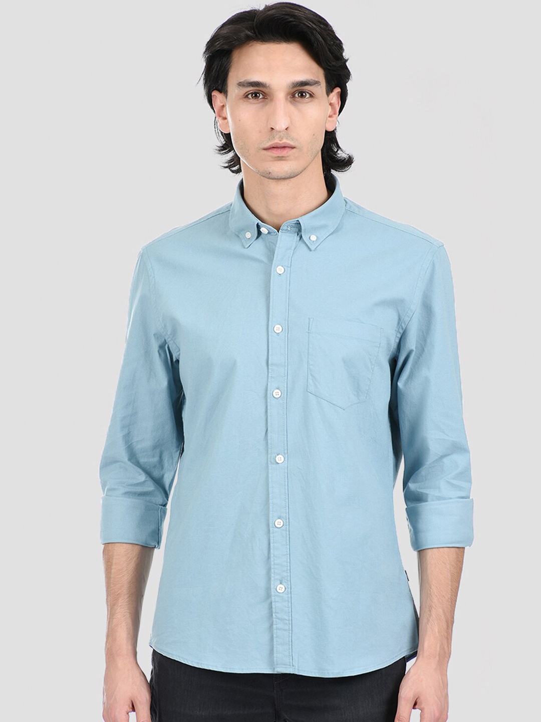 

LONDON FOG Men Blue Casual Shirt