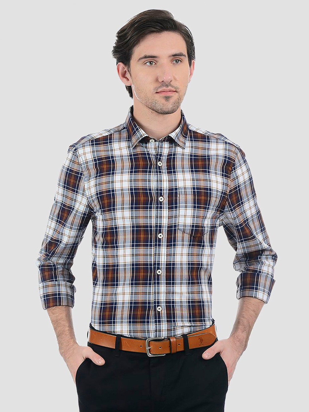 

LONDON FOG Men Multicoloured Tartan Checks Checked Casual Shirt, Multi