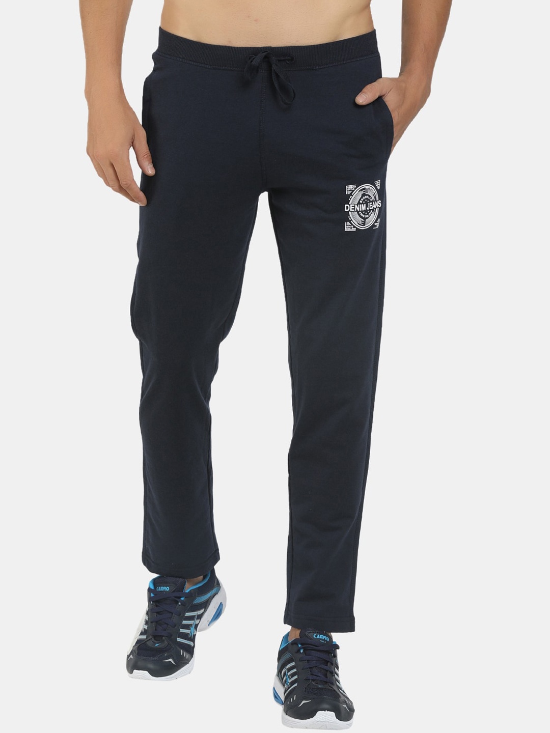 

V-Mart Men Navy Blue Solid Track Pants