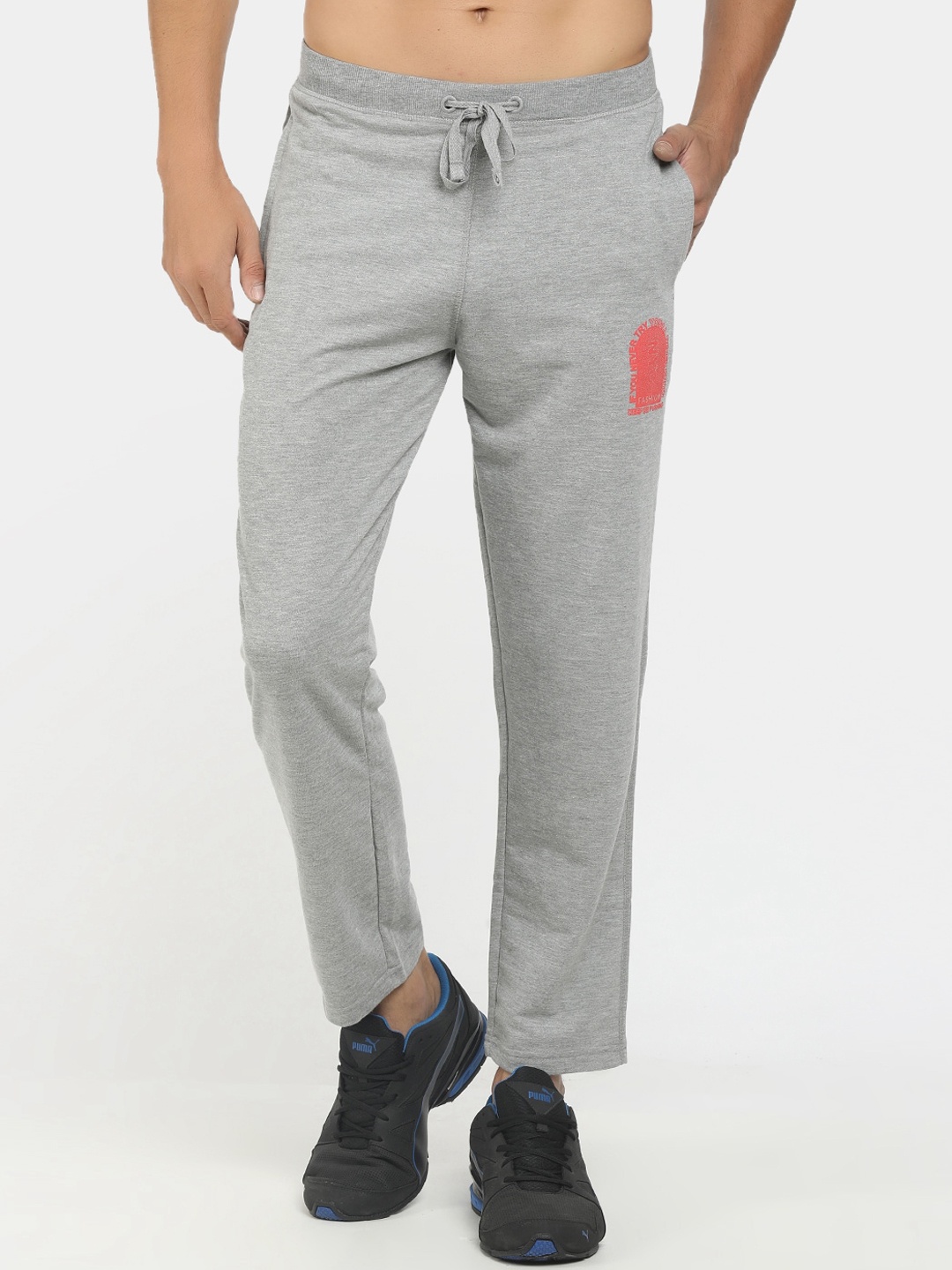 

V-Mart Men Grey Melange Solid Terry Track Pants