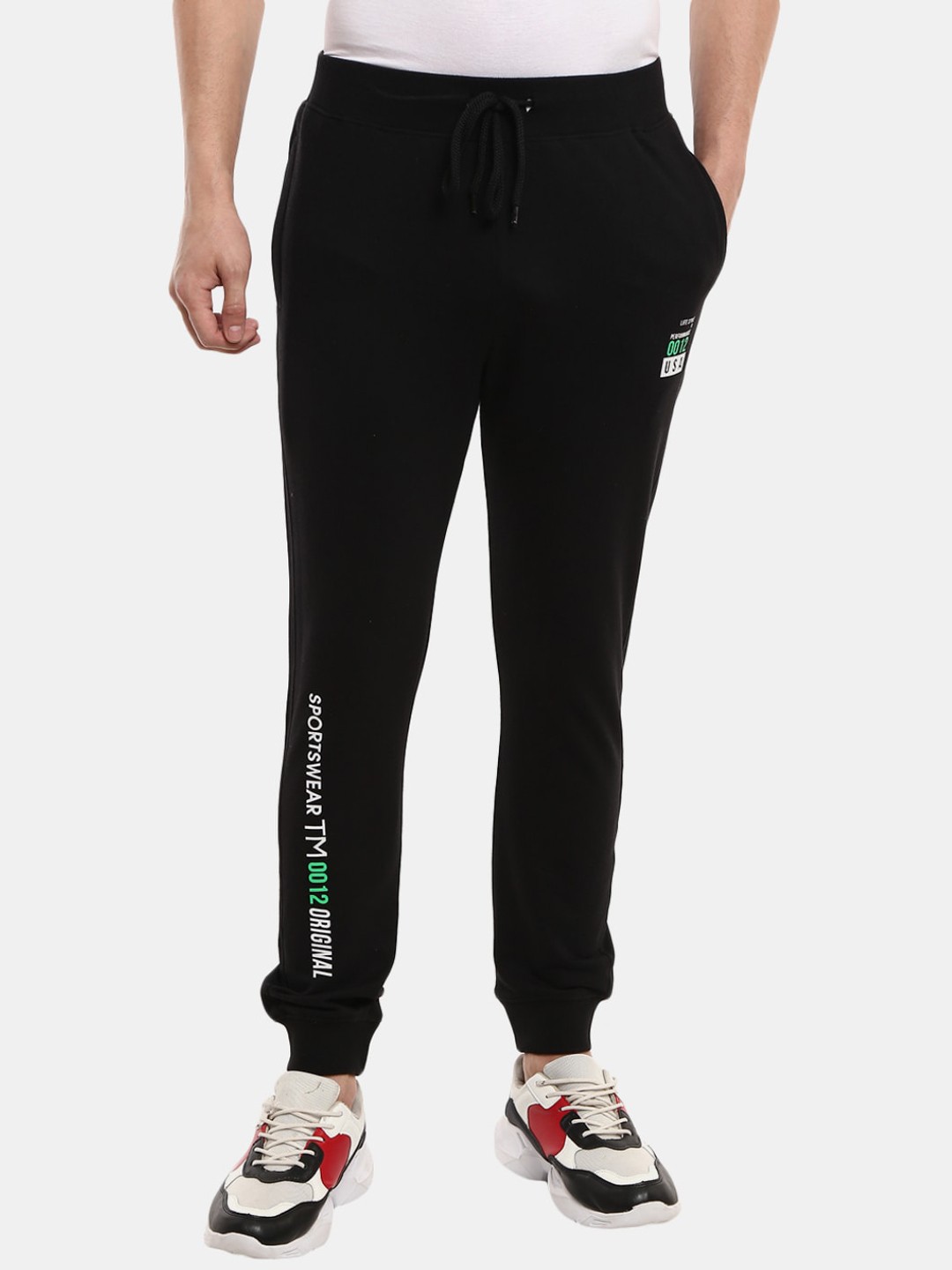 

V-Mart Men Black Cotton Track Pants
