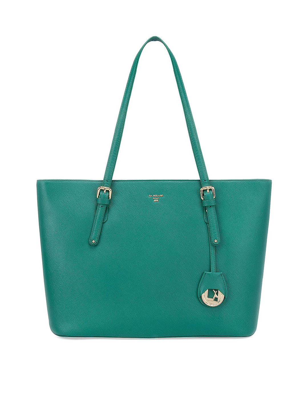 

Da Milano Green Leather Structured Shoulder Bag