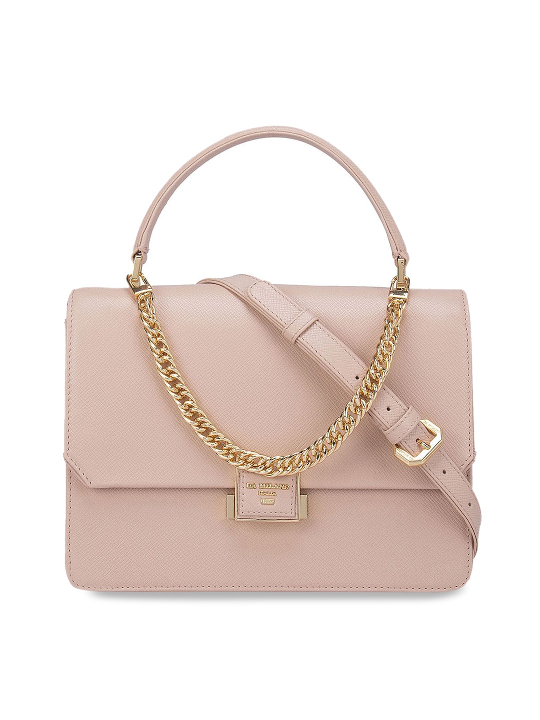 

Da Milano Pink Leather Bowling Satchel