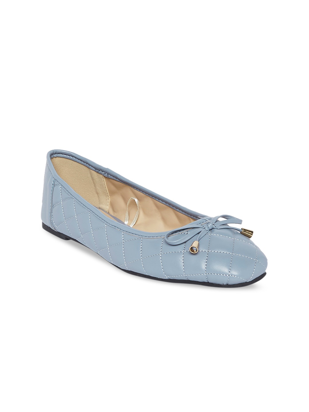 

Forever Glam by Pantaloons Women Blue Textured Bows Ballerinas Flats