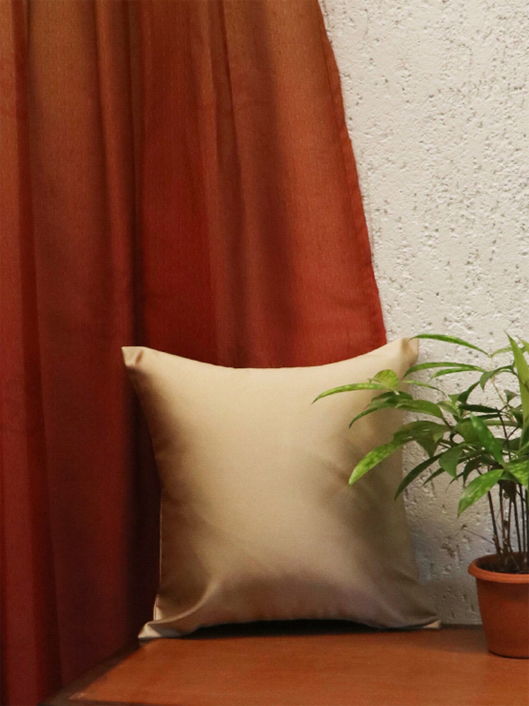 

ZEBA Gold-Toned Square Polyester Cushion Covers