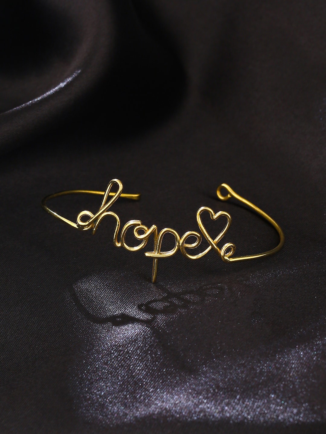 

kashwini Women Gold-Plated Hope Design Adjustable Bangle