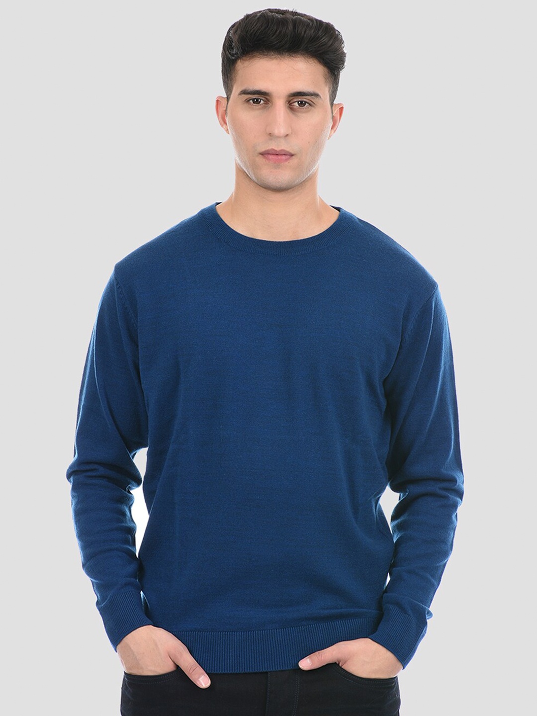 

LONDON FOG Men Blue Pullover Sweater