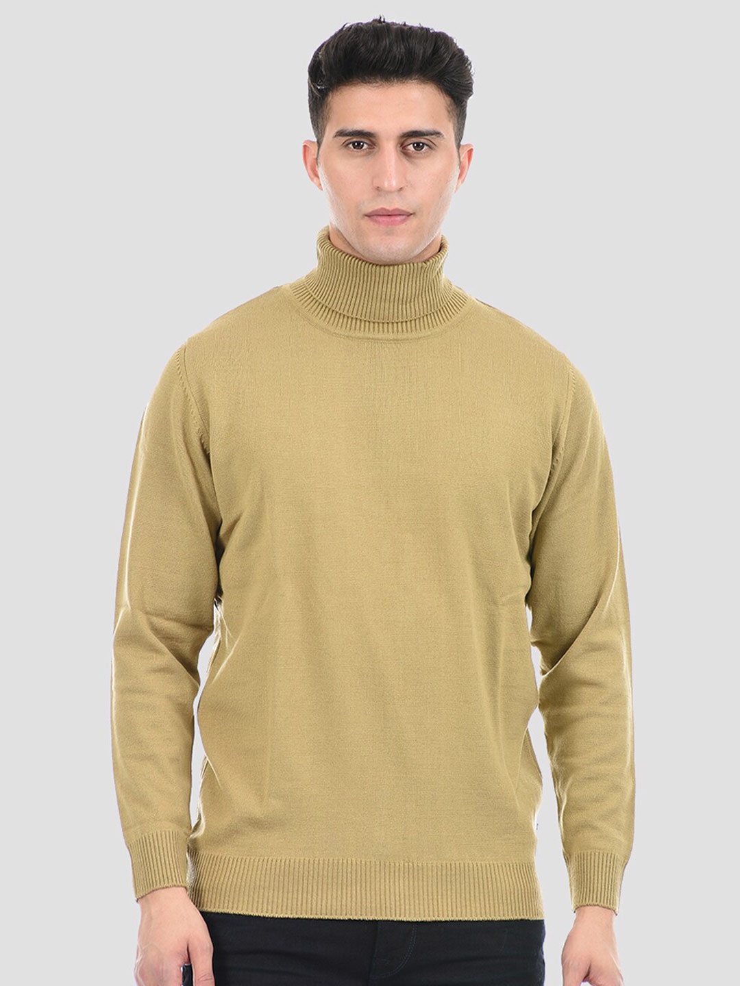 

LONDON FOG Men Turtle Neck Beige Sweater