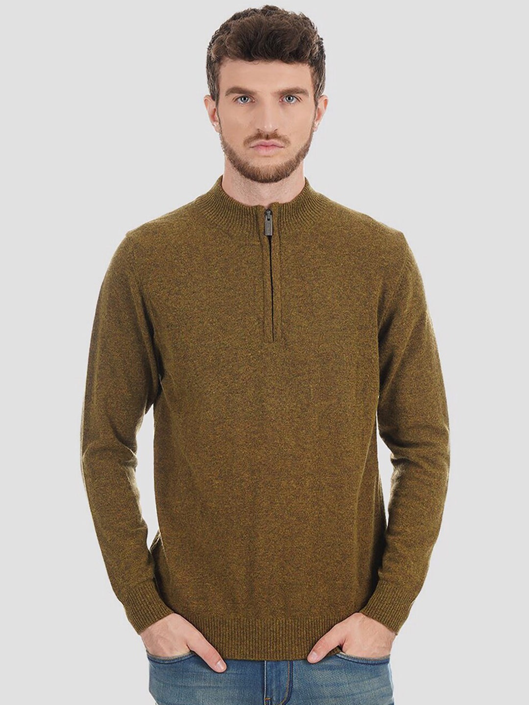 

LONDON FOG Men Brown Pullover Sweater