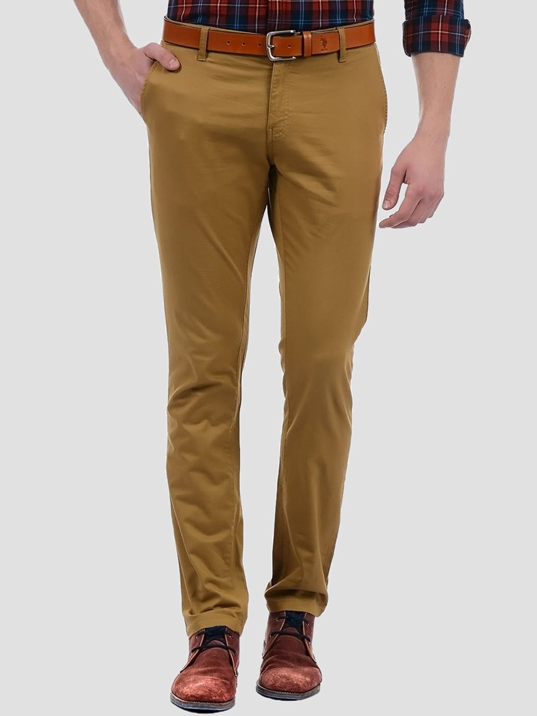 

LONDON FOG Men Brown Low-Rise Trousers