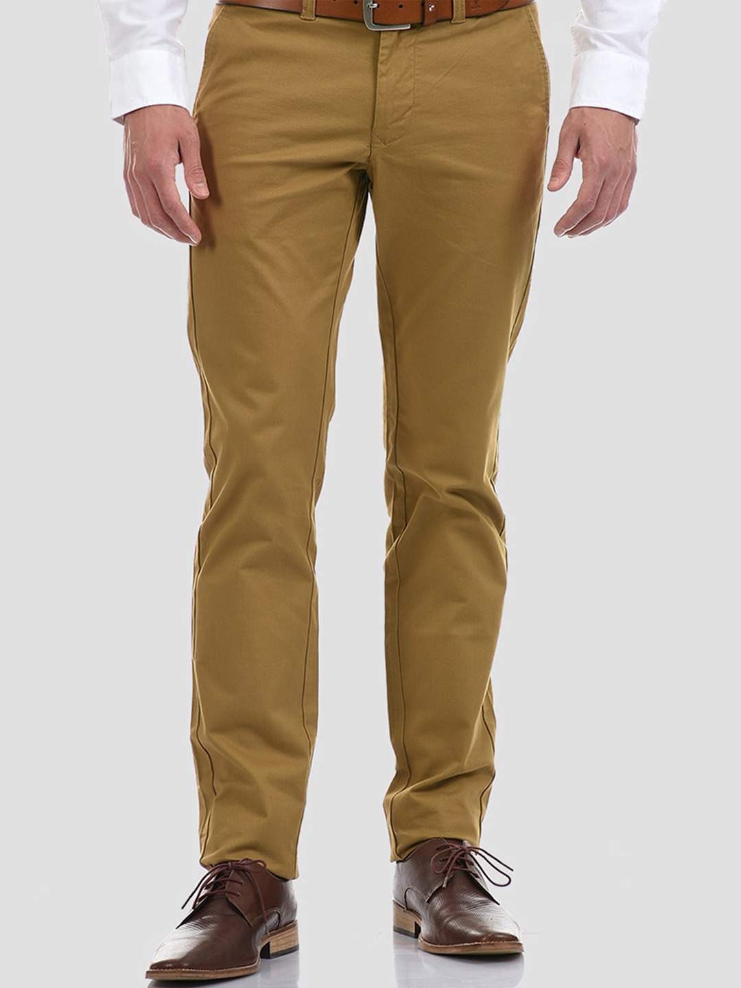 

LONDON FOG Men Brown Low-Rise Trousers