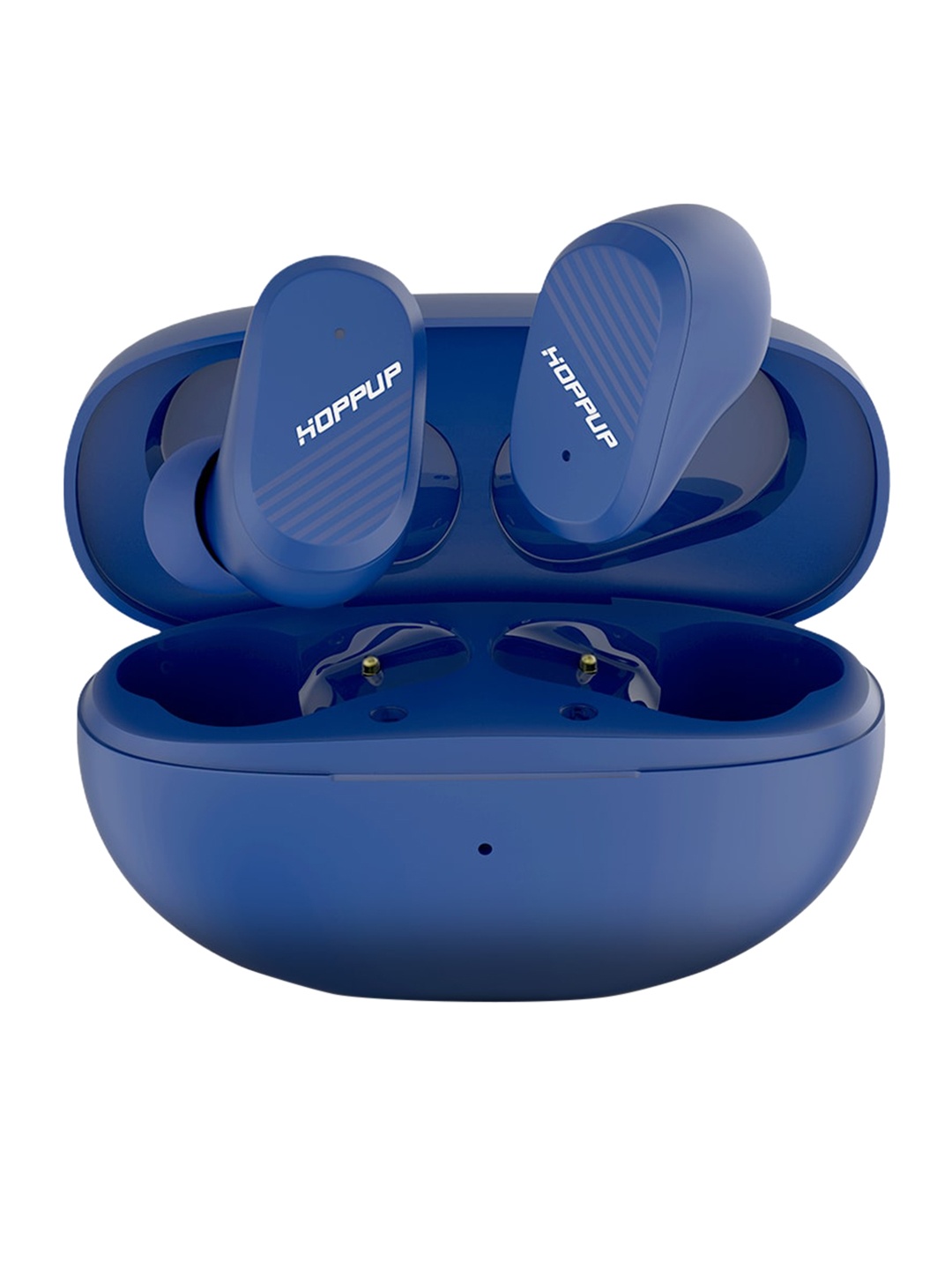 

HOPPUP Blue Solid Snap Bluetooth True Wireless in-Ear Earbuds