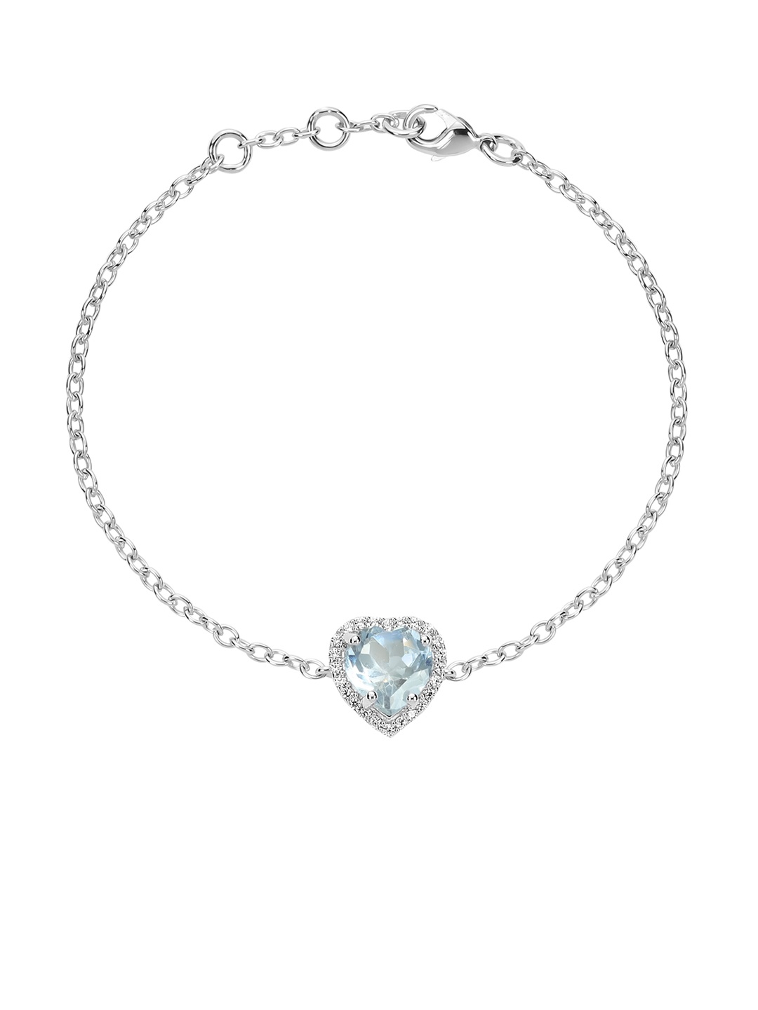 

LA SOULA 925 Sterling Silver Blue Stone-Studded Bracelet Rakhi