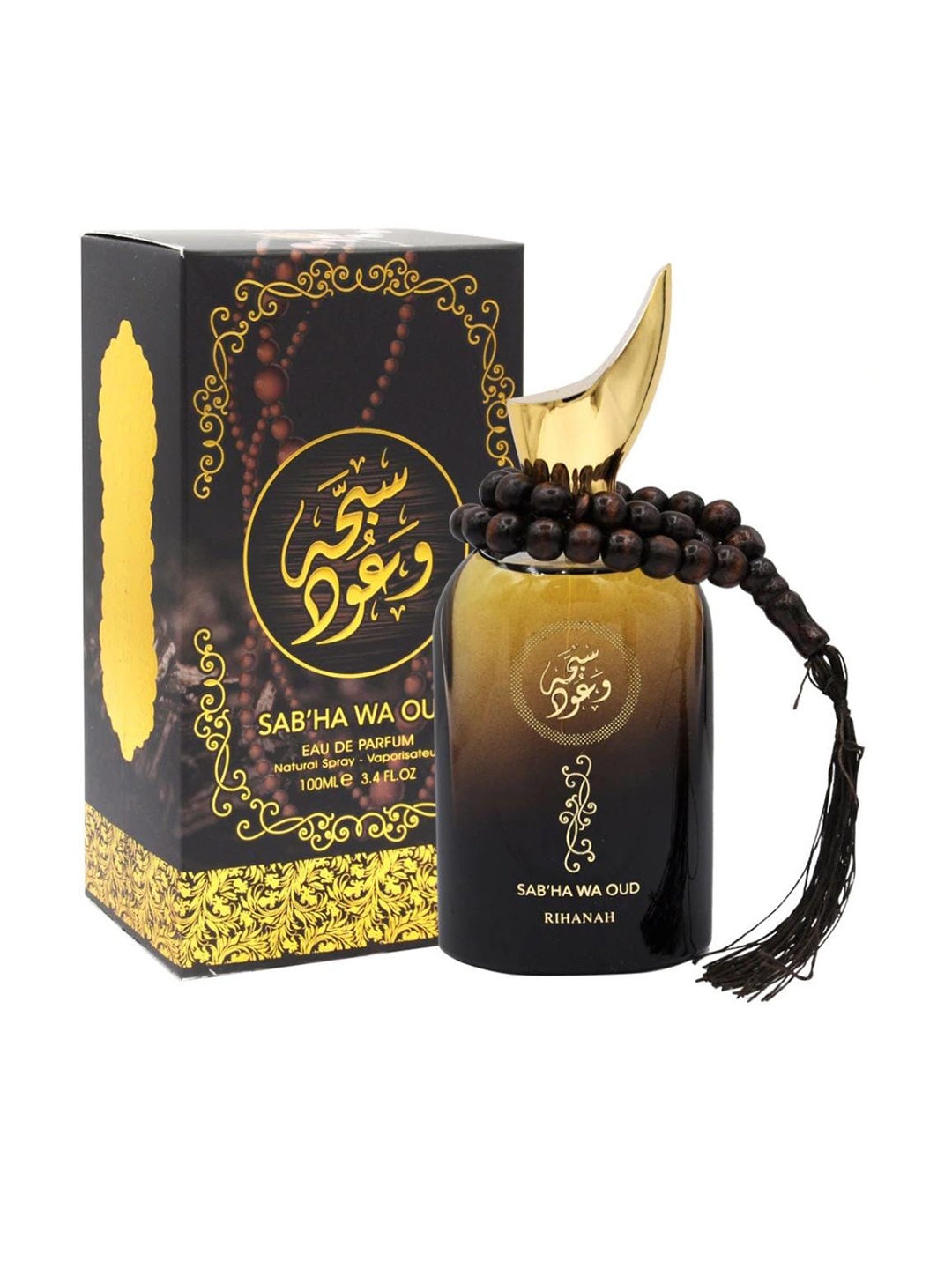 

RIHANAH Sabha Wa Oud Cambodi Eau De Parfum Natural Spray - 100 ml, Brown