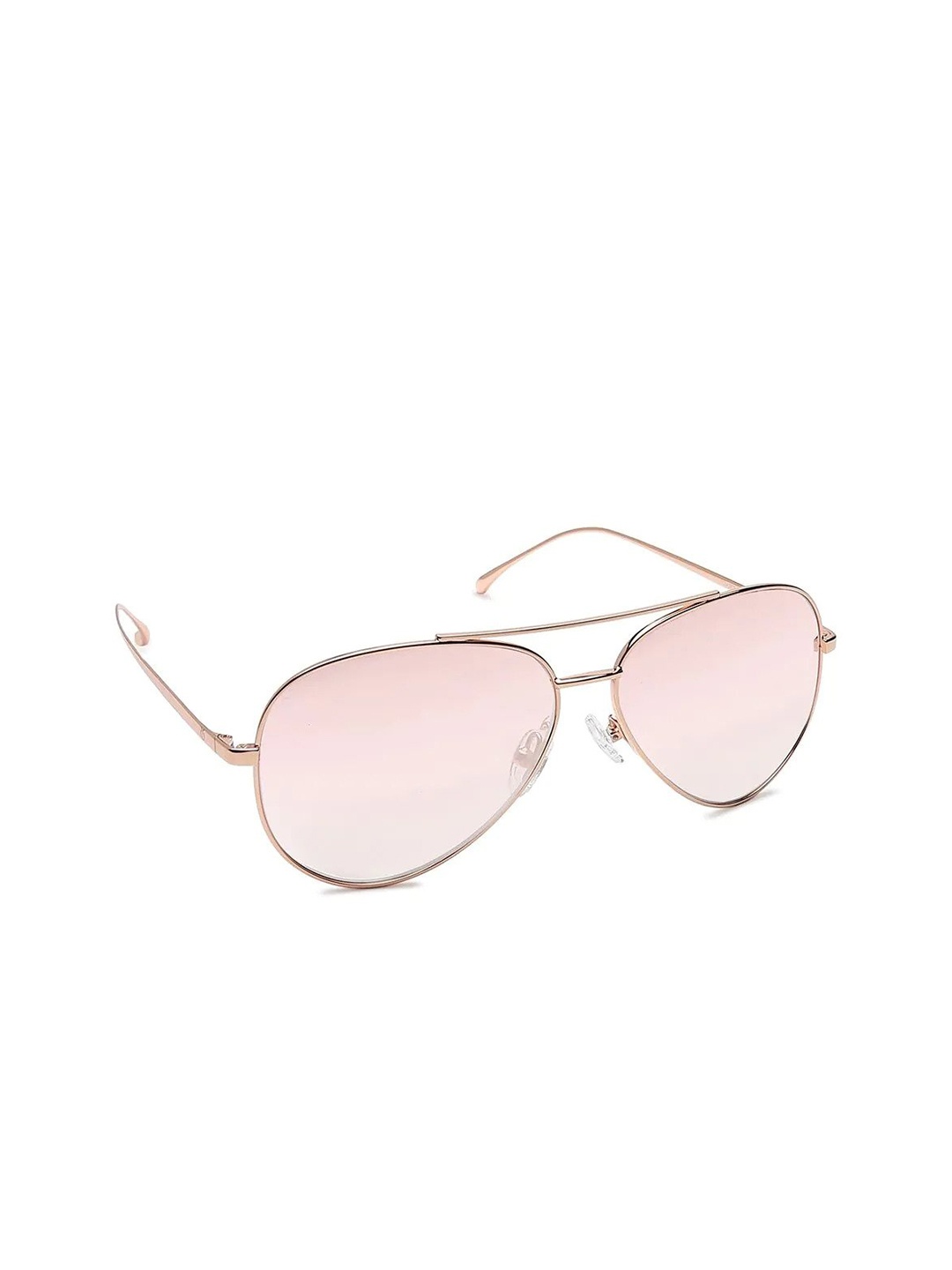 

Titan Unisex Pink Lens & Gold-Toned Aviator Sunglasses with Polarised and UV Protected Lens