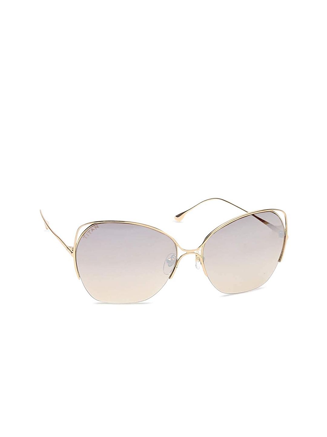 

Titan Unisex Purple Lens & Gold-Toned Oversized Sunglasses with UV Protected Lens