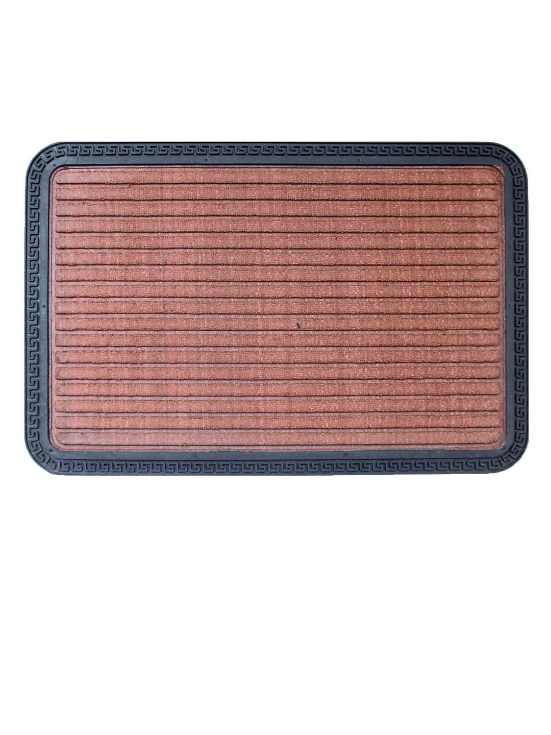 

LUXEHOME INTERNATIONAL Red & Black Solid Anti-Skid Doormats