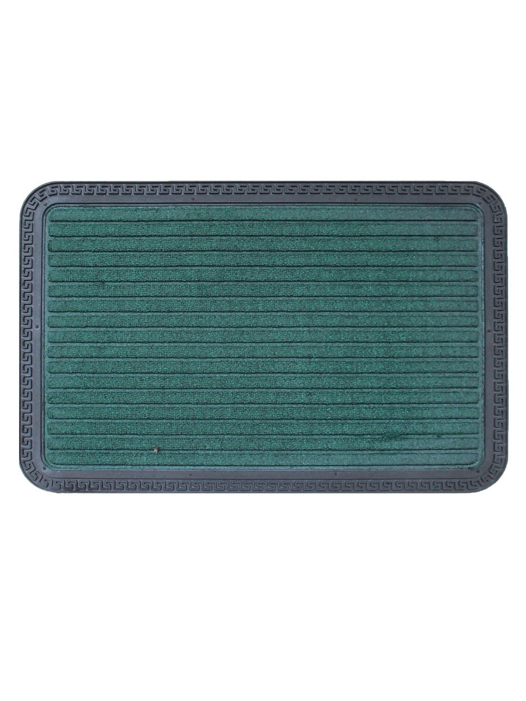 

LUXEHOME INTERNATIONAL Green Rubber Striped Anti-Skid Doormat