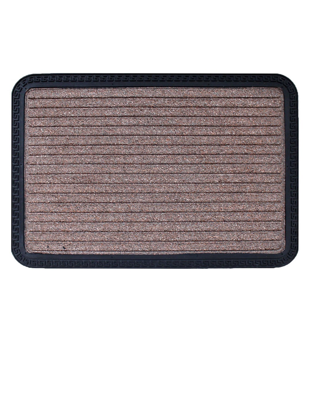 

LUXEHOME INTERNATIONAL Beige Striped Rubber Anti-Skid Doormat
