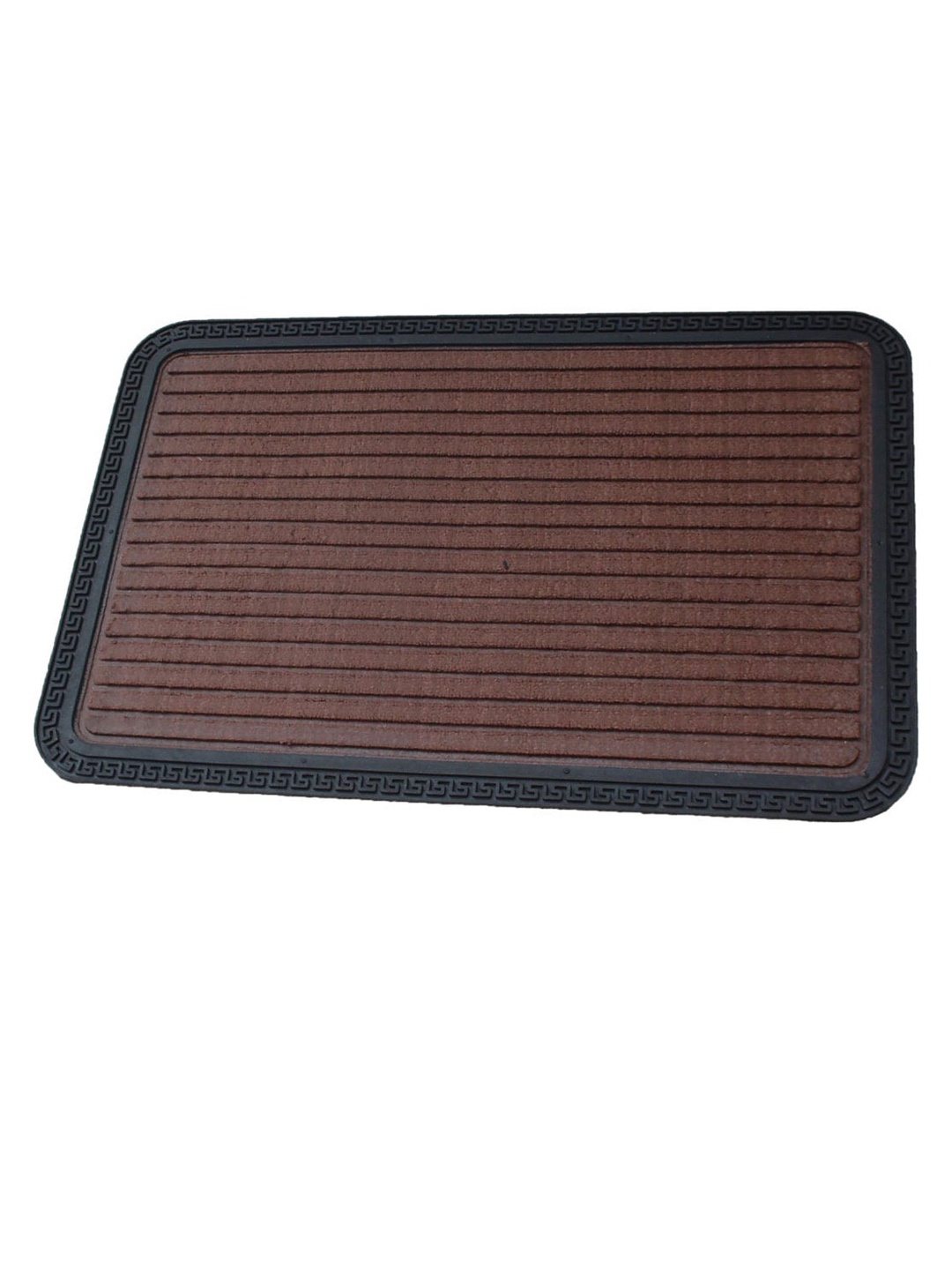

LUXEHOME INTERNATIONAL Brown Striped Anti-Skid Doormat