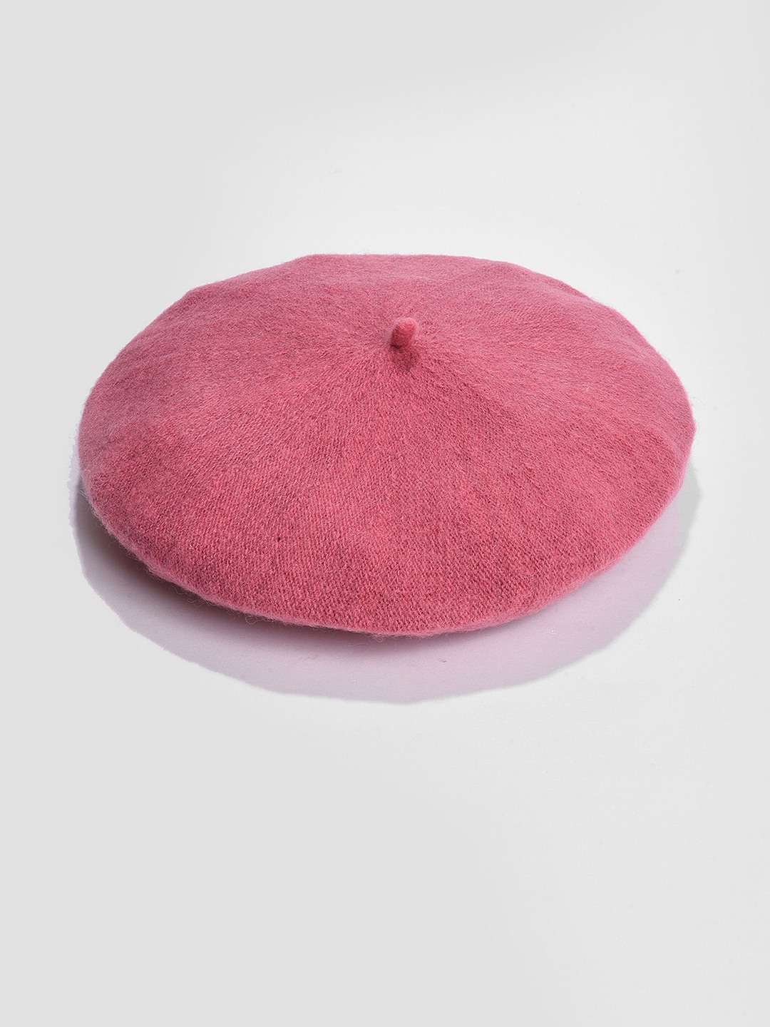 

HAUTE SAUCE by Campus Sutra Women Pink Solid Vintage French Beret Hat