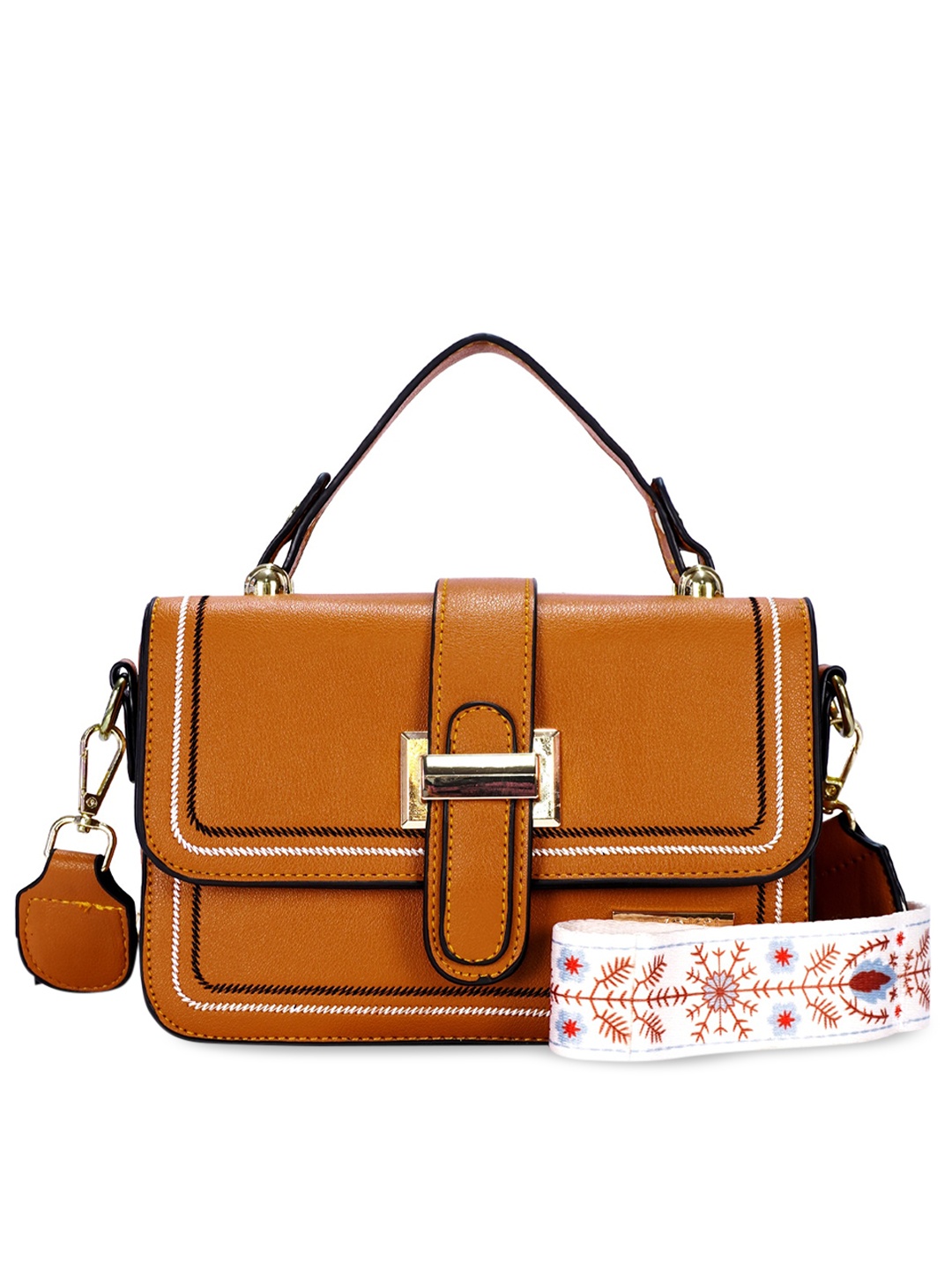 

Luvoksi Tan Brown PU Structured Satchel