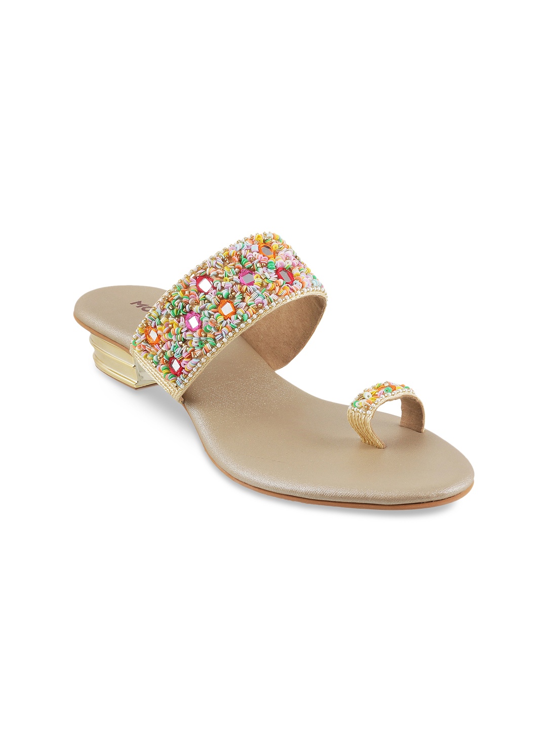 

Mochi Women Gold-Toned Embellished Heels