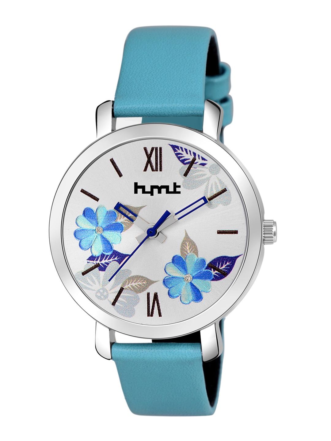 

HYMT Women White Printed Dial & Blue Leather Straps Analogue Watch HMTY-8016