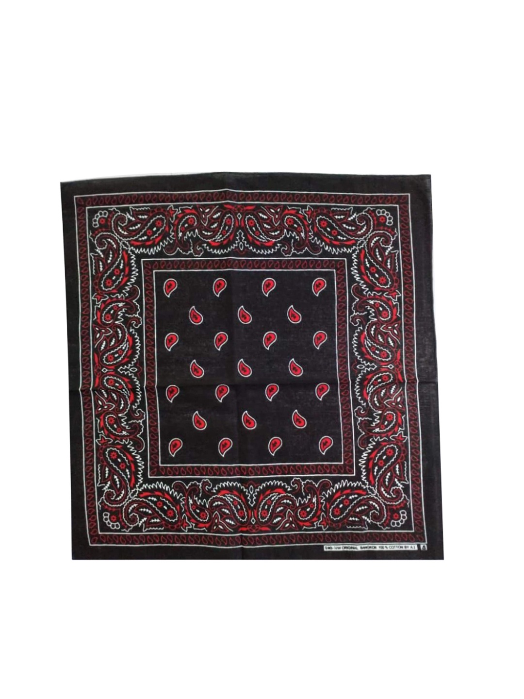 

Aadikart Black Printed Cotton Bandana