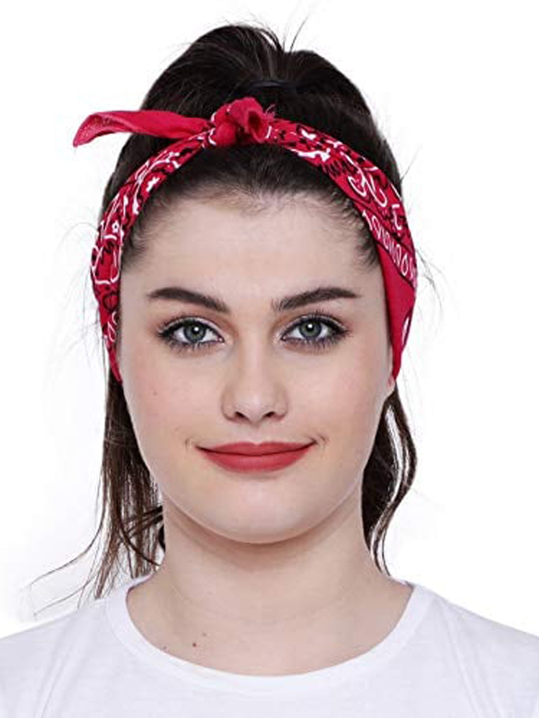 

Aadikart Pink Printed Cotton Headband