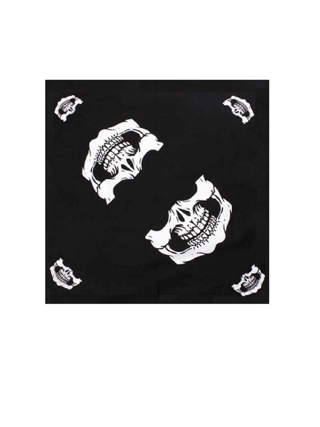 

Aadikart Unisex Black & White Printed Cotton Bandanas
