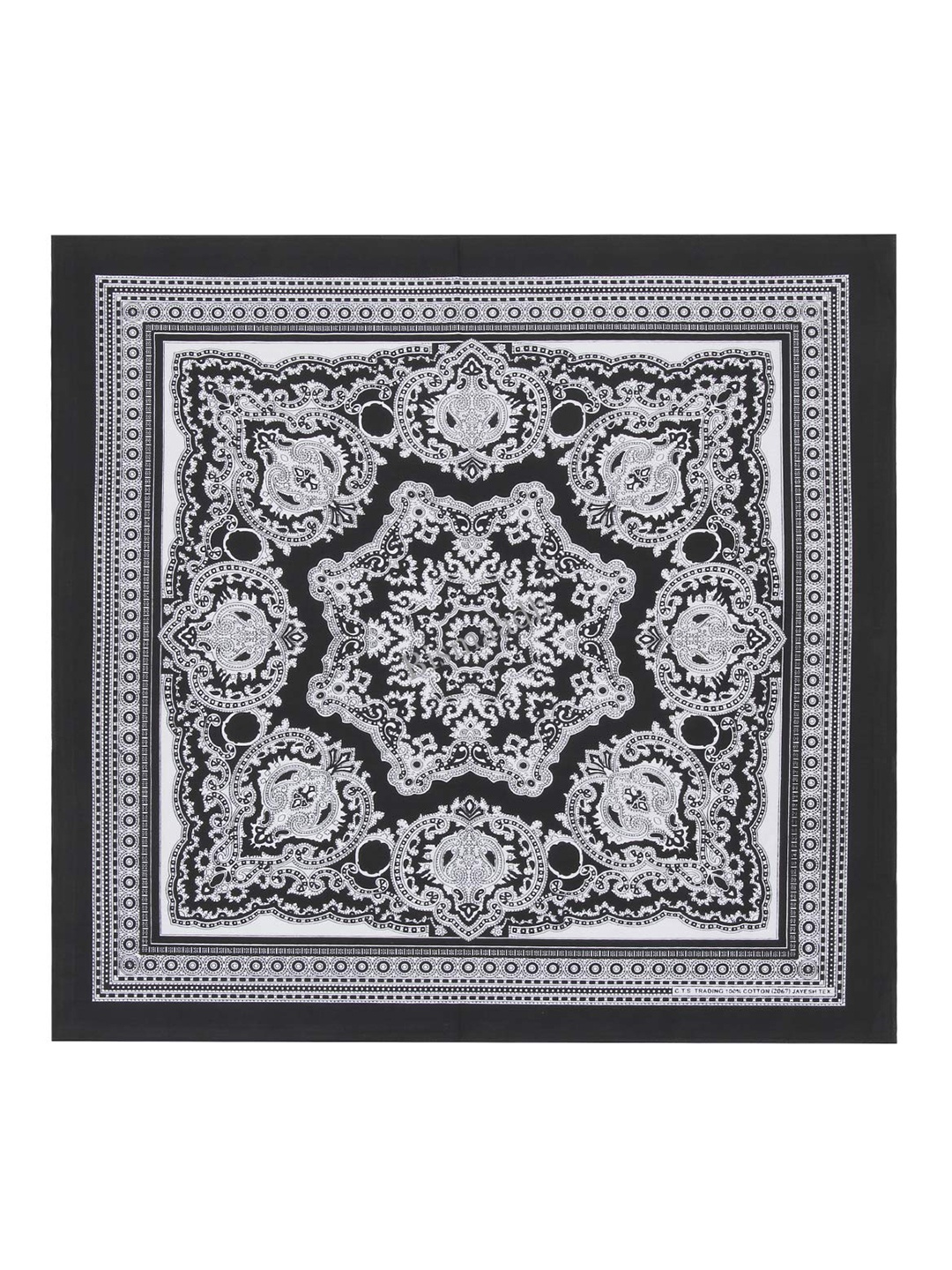 

Aadikart Black & White Printed Pure Cotton Bandana