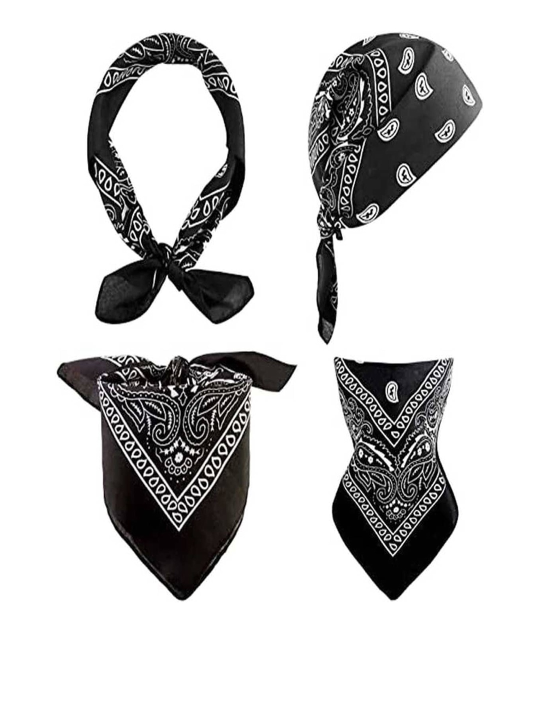 

Aadikart Black & White Printed Cotton Multipurpose Bandana Headband