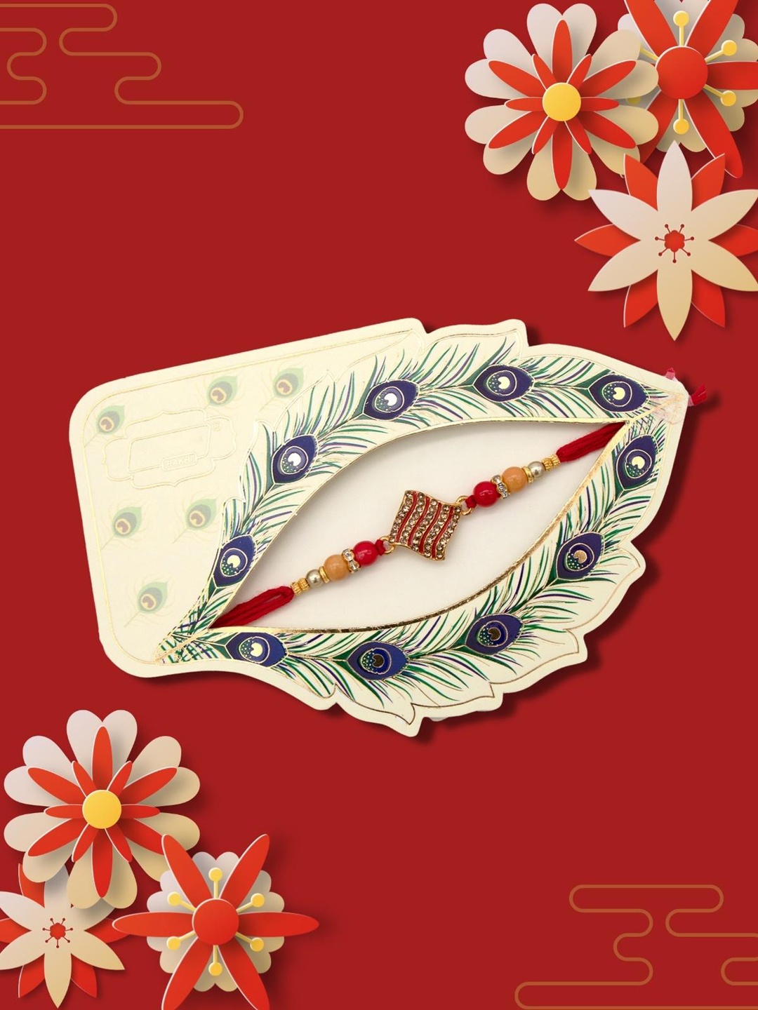 

YOUSTYLO Red Rakhi Gift Set