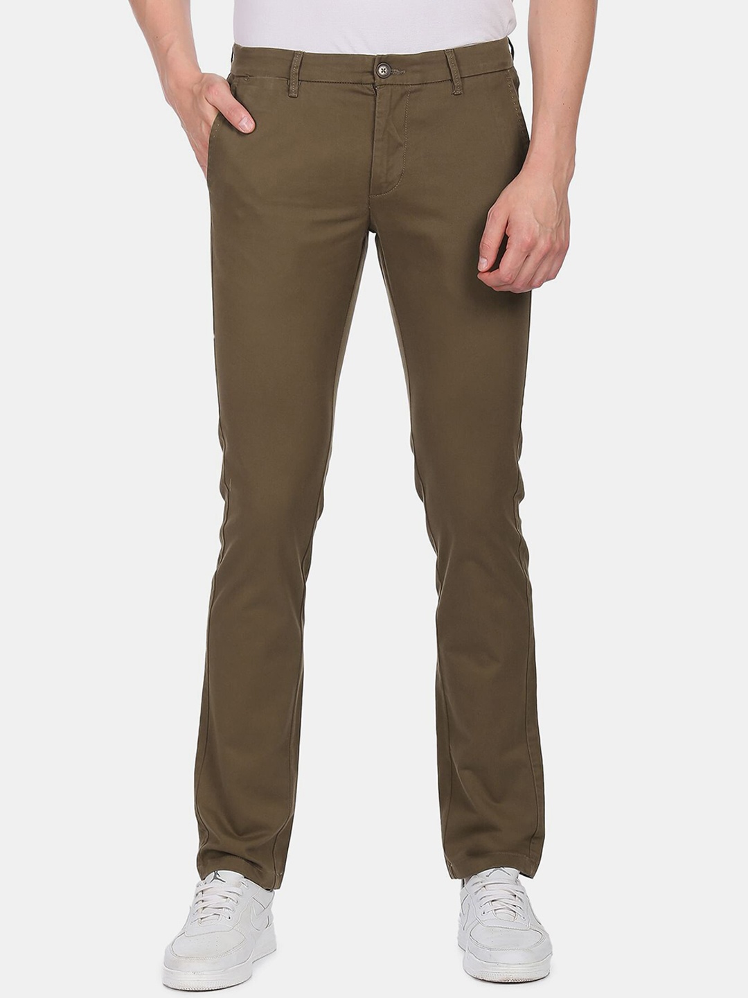 

U S Polo Assn Men Brown Slim Fit Trousers