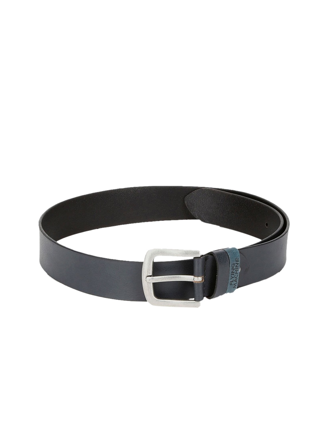 

Flying Machine Men Black Leather Belt