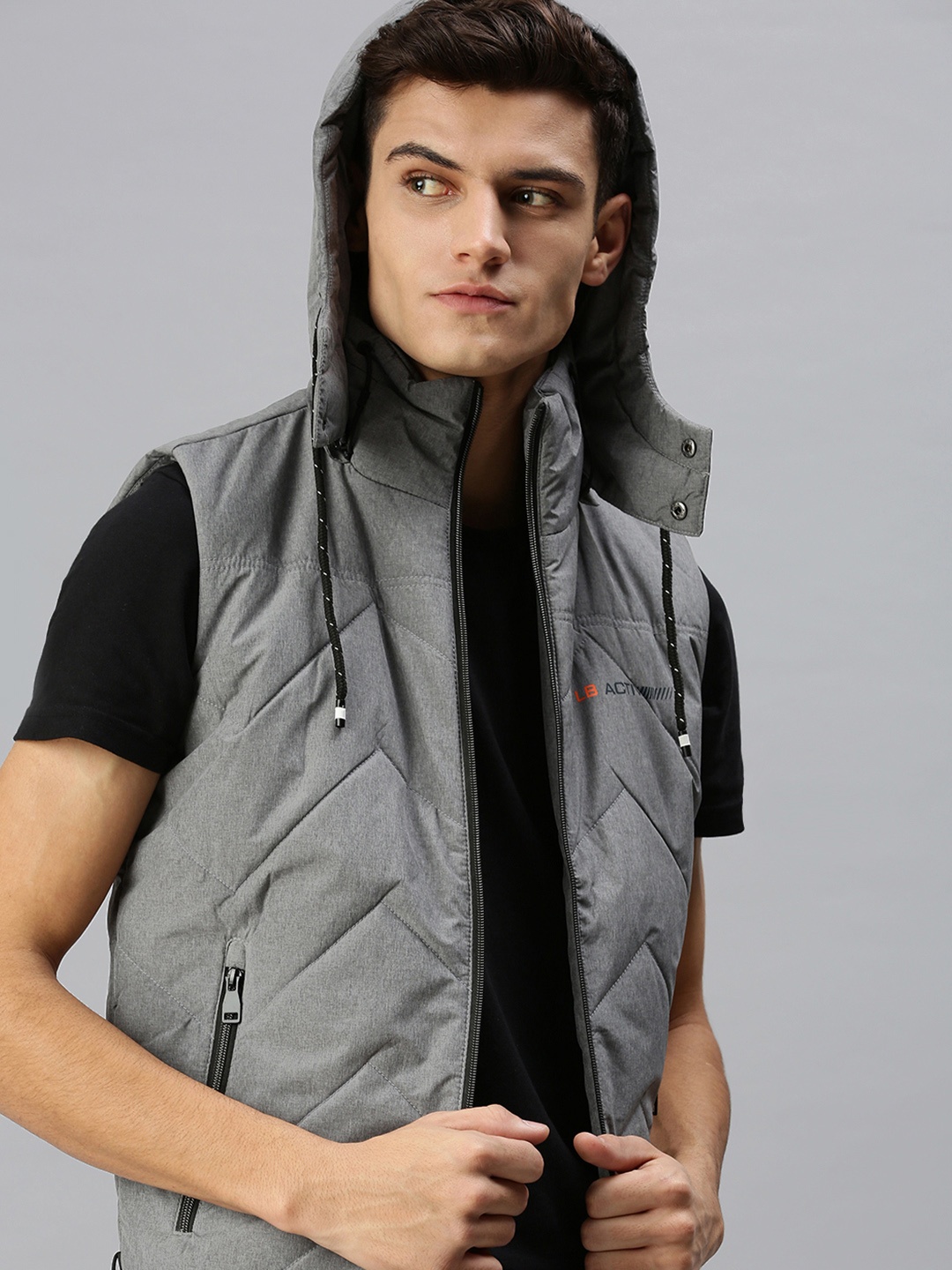 

SHOWOFF Men Grey Lightweight Quilted Jacket