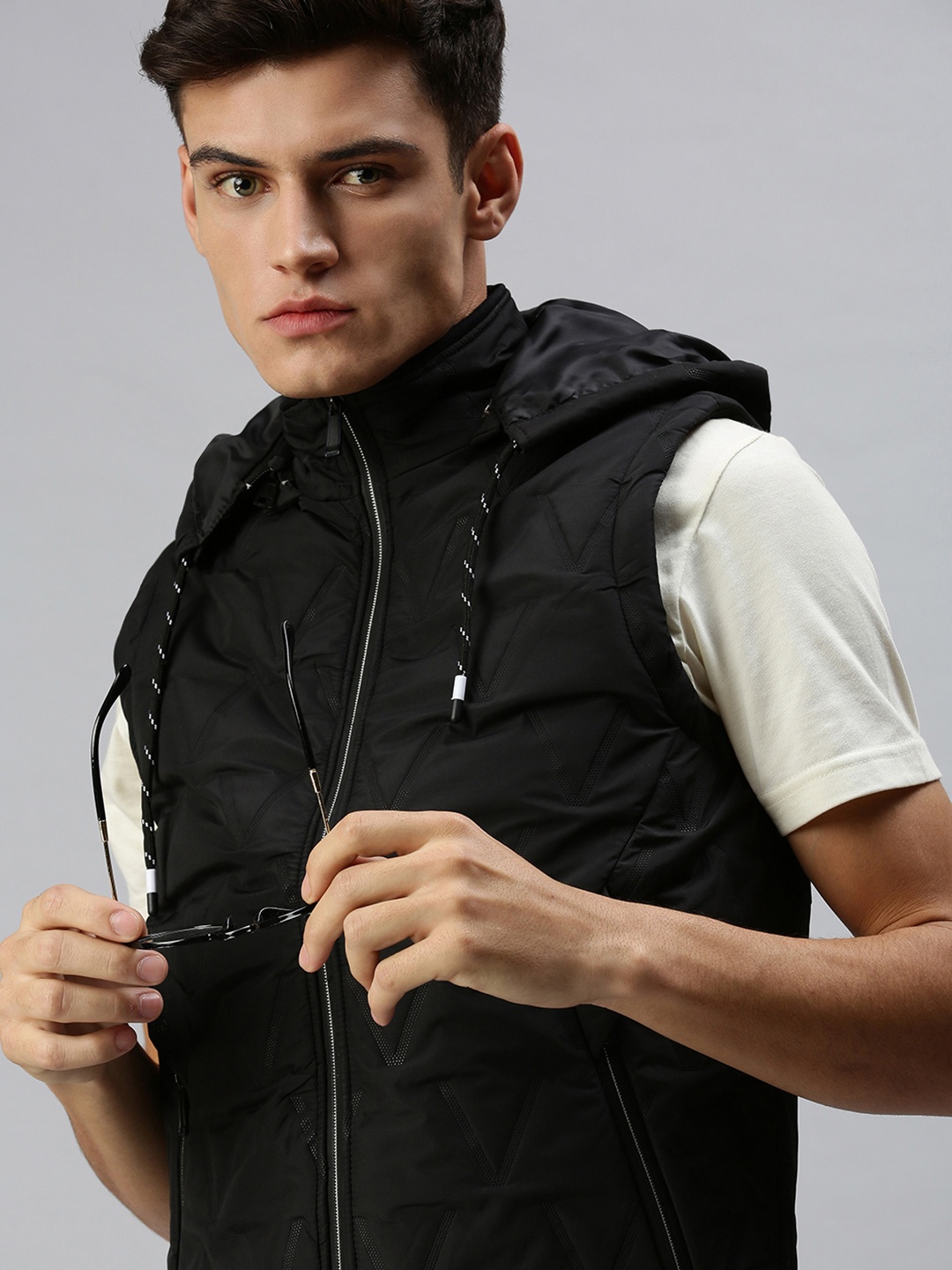 

SHOWOFF Men Black Camouflage Lightweight Padded Jacket