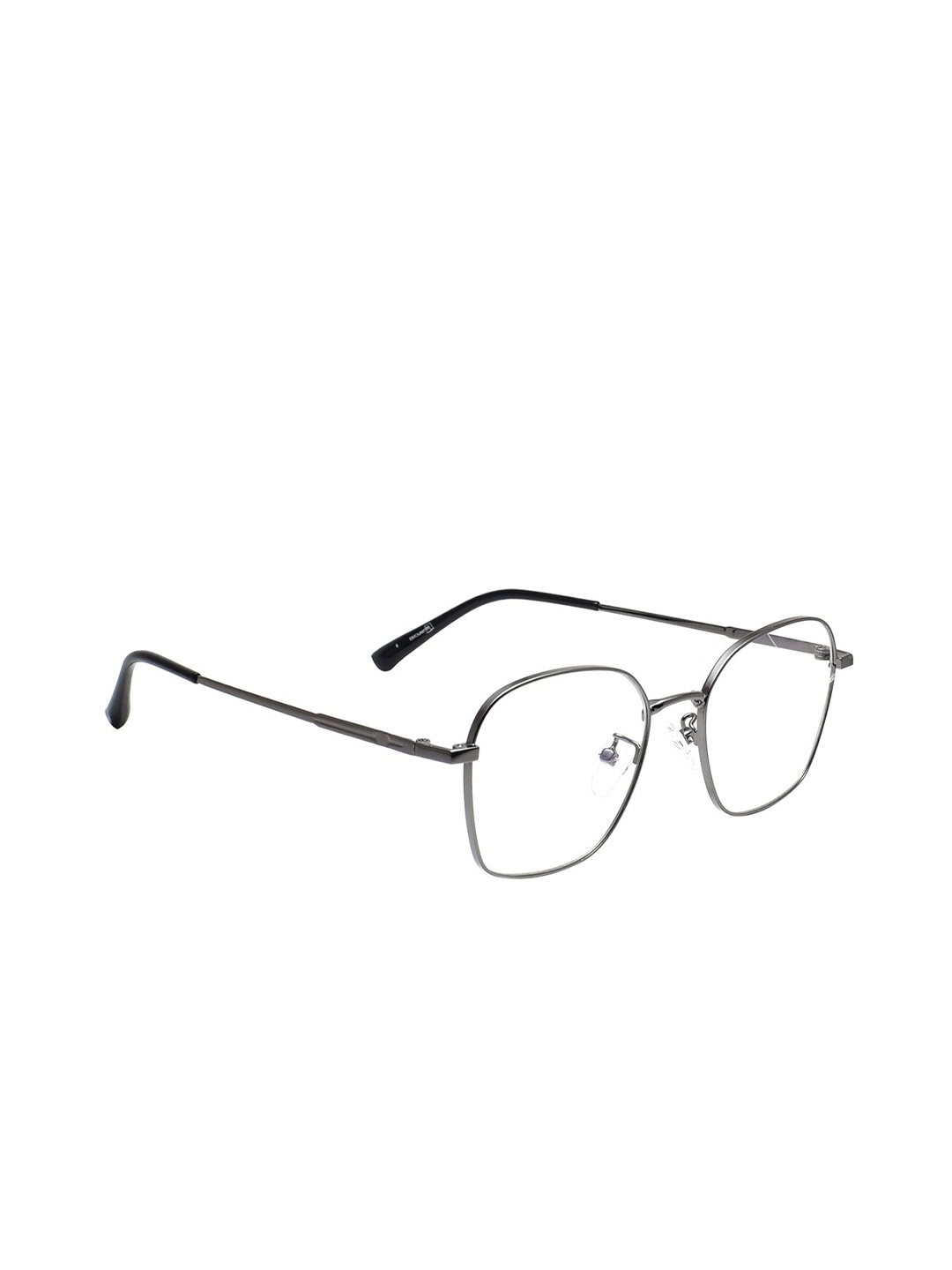 

Peter Jones Eyewear Unisex Silver-Toned & Blue Full Rim Square Frames