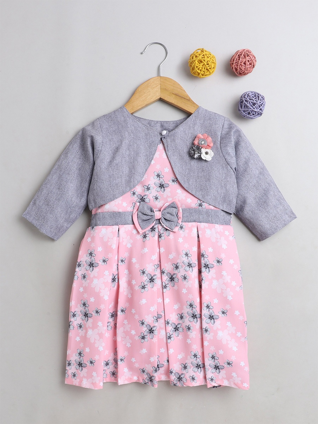 

The Magic Wand Peach-Coloured Floral Dress