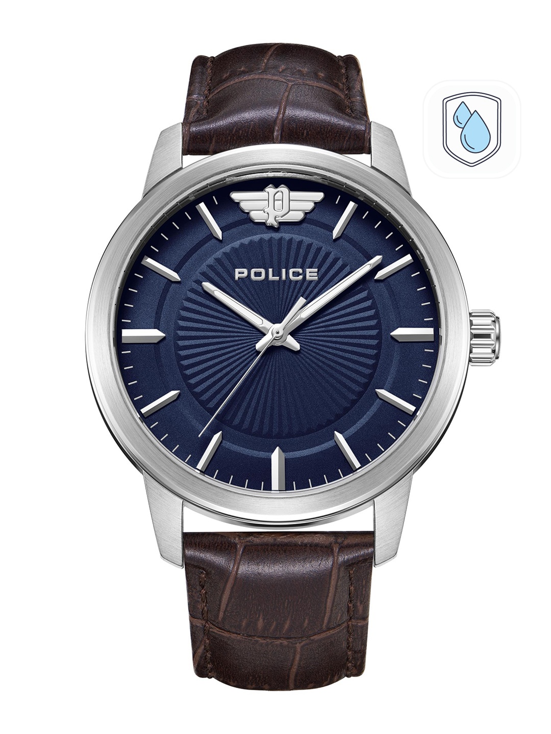 

Police Men Blue Dial & Brown Leather Textured Straps Analogue Watch-PLPEWJA2227410