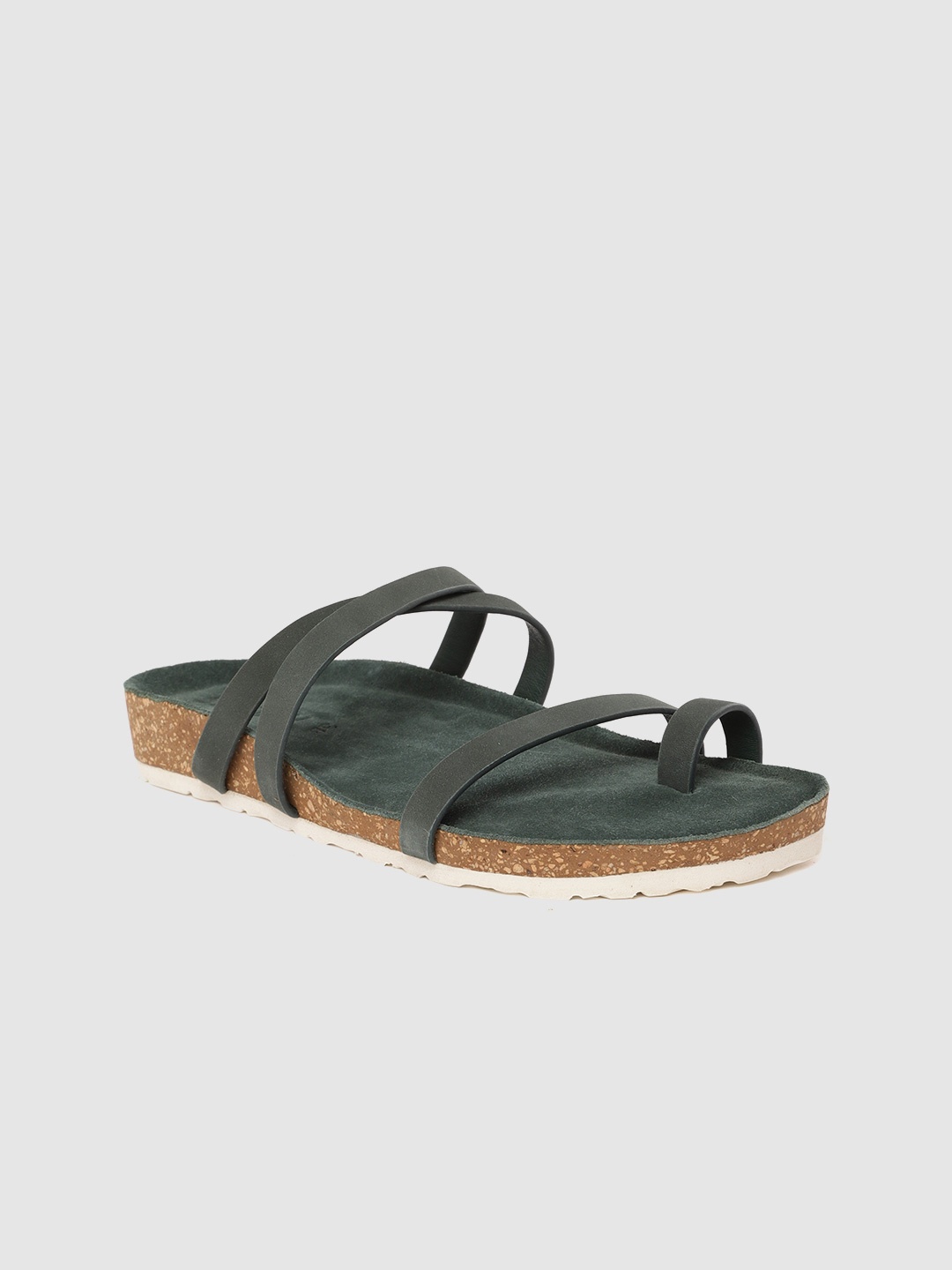 

SEVDAH Women Green One Toe Ethnic Flats