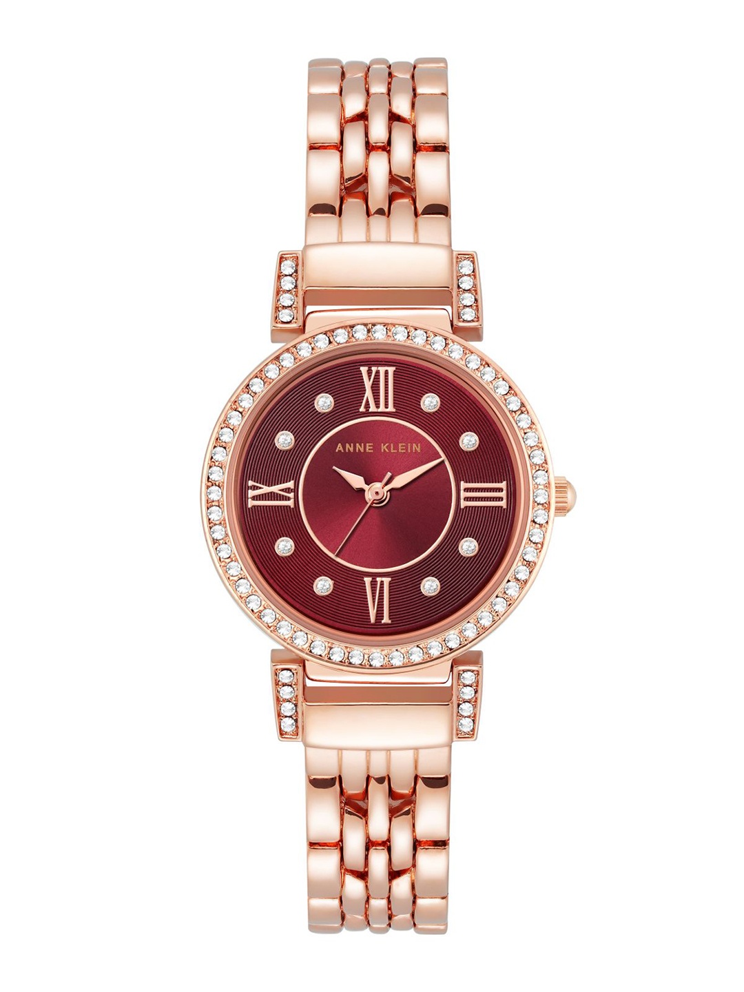 

ANNE KLEIN Women Red Embellished Dial & Stainless Steel Analogue Watch