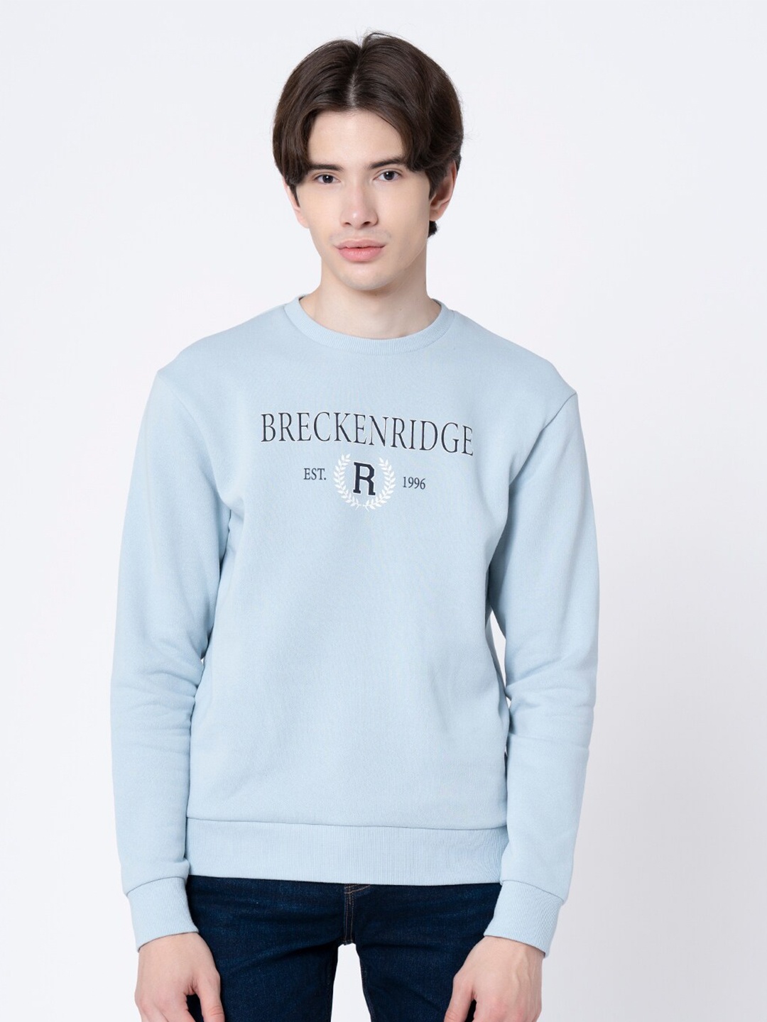 

Red Tape Men Blue Printed Sweatshirt