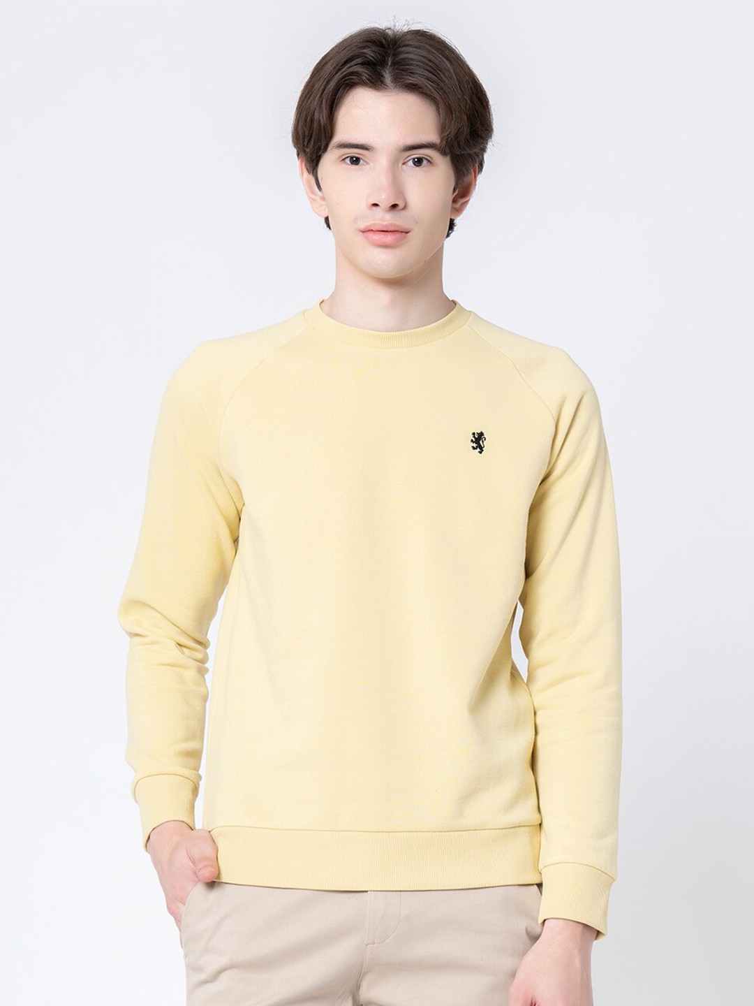 

Red Tape Men Yellow Solid Sweatshirt