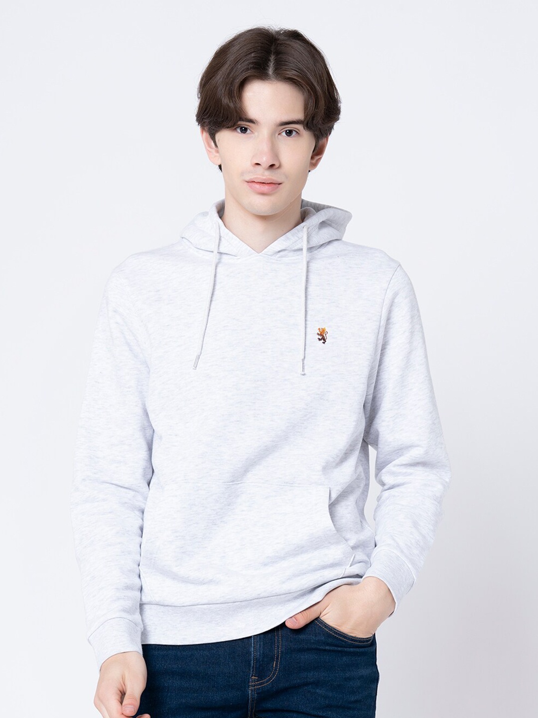 

Red Tape Men Grey Hooded Sweatshirt